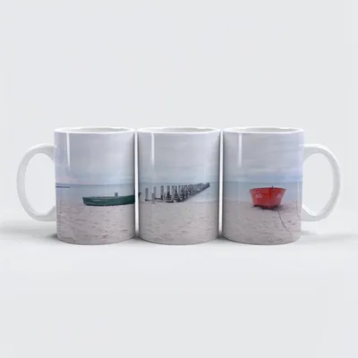 Produktbild von raxxa Premium-Tasse "Boote am Strand"