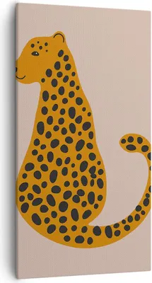 Produktbild von Bild auf Leinwand - Leinwandbild - Einteilig - Panther Grafik Leopard - 55x100cm - Wand Bild - Wanddeko - Wandbilder - Leinwanddruck - Bilder - Wanddekoration - Leinwand bilder - PA55x100-4893