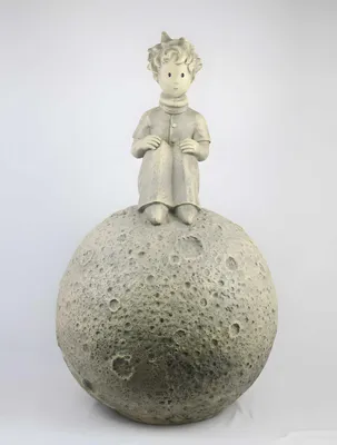 Produktbild von Vidroflor Kunststein Der Kleine Prinz - Prinz auf dem Mond © Antoine de Saint-Exupéry, Leicht, Befüllbar, Wetterfest