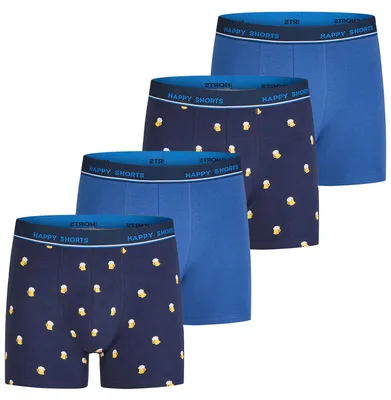 Produktbild von Happy Shorts Herren Boxer  - Beer 4-Pack  mehrfarbig - Größe XL