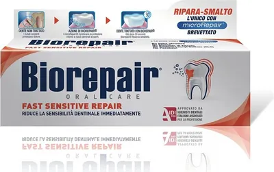 Produktbild von Biorepair | Zahnpasta - Zahnpasta Sensitive Repair - 75 Ml - Ohne Fluor - Für Empfindliche Zähne - Zahnschmelzschutz