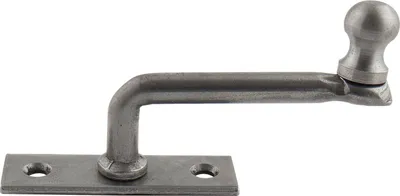 Produktbild von Fensterreiber mit Eisenknopf auf eckiger Platte, 25 mm, Stahl blank | Fensterverschluss