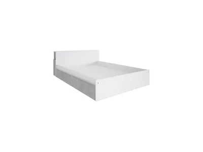 Immagine prodotto di Letto con contenitore FRANK - 140x190 cm - Bianco & cemento