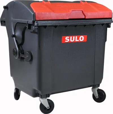 Image de Mini poubelle Sulo Seau de table, Gris/Rouge