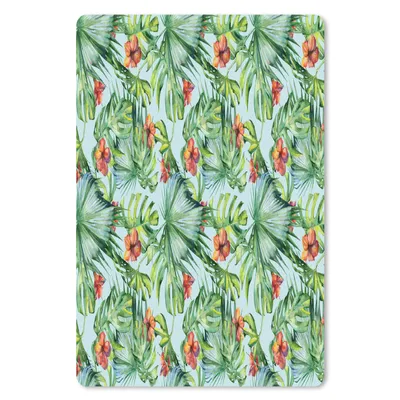 Produktbild von MuchoWow® Mauspad Mousepad Blumen - Hibiskus - Orange - Blätter 40x60 cm - Mousepads - Maus Mat - Pad - Mausunterlage - Schreibtisch Accesoire