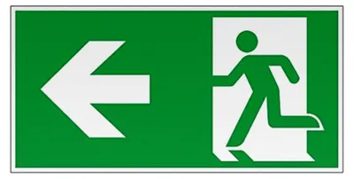 Produktbild von Fluchtwegschild ASR A1.3 | ISO 7010 - Rettungsweg links - Kunststoff, langnachleuchtend - 10 x 20 cm
