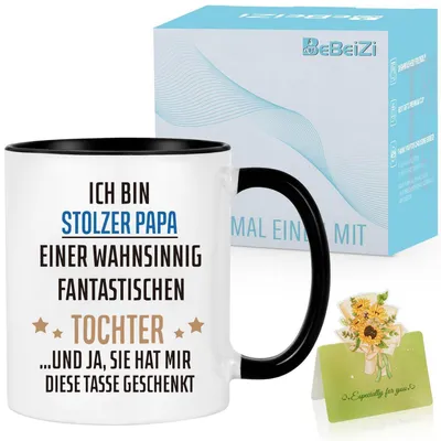 Produktbild von Kaffeetasse mit Spruch "Ich bin stolzer Papa" 330 ml Geschenk für Papa