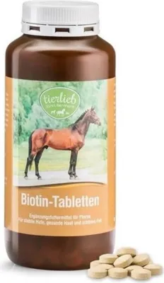 Produktbild von Tierlieb Biotyna für Pferde (500 Tabletten) BI9647