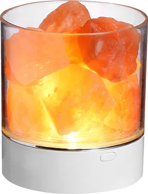 Zdjęcie produktu dla Lampka nocna z soli himalajskiej z 7-kolorową diodą LED, lampa z kryształu górskiego, przenośna z USB, naturalny oczyszczacz powietrza do samochodu, domu, biura, sypialni