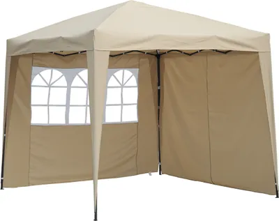 Produktbild von Angel Living® 2.5x2.5M Pavilion Faltbar Terassen Dach Wasserabweisend ausStahl und Polyester (Beige)