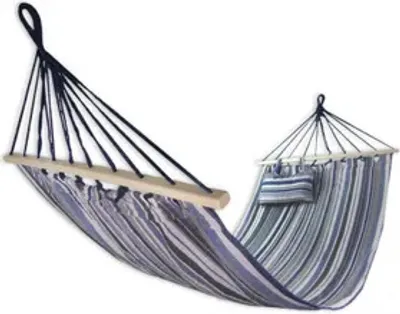 Produktbild von Schaukelnetz aus Baumwolle Sedco 200x80cm mit Verstärkung und Kissen mehrfarbig
