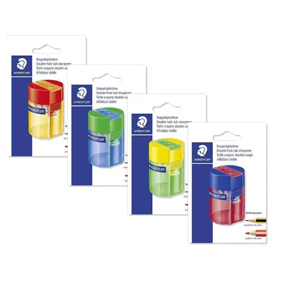 Produktbild von Staedtler 512, Manueller Bleistiftspitzer, Grün, Gelb, Metall, Stahl, 1,02 cm, Sichtverpackung