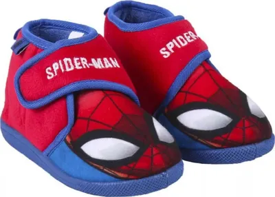 Produktbild von Spiderman Kinderschuhe Hausschuhe Kindergarten Jungen Klettverschluss rot blau