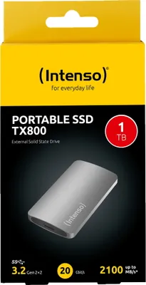 Produktbild von Intenso TX800, 1 TB, USB Typ-C, USB 3.2 Gen 2x2, 2,1 Gbit/s, Anthrazit