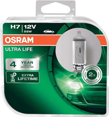 Produktbild von Lampe Birne 2x Original Osram ULTRA LIFE / Fassung H7 55W Scheinwerfer