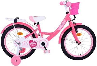 Produktbild von Volare Ashley Children's Bicycle - Mädchen - 18 Zoll - Pink/Rot - Zwei Handbremsen
