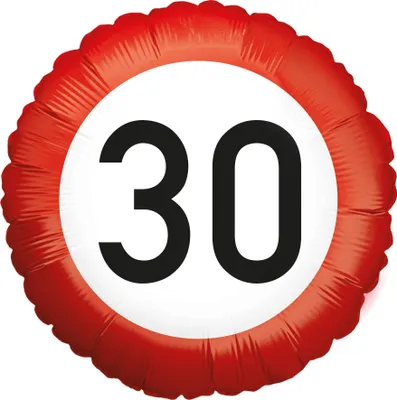Produktbild von Folienballon Happy Birthday 30 Rund 45cm Helium 30. Geburtstag Deko Ballon Party
