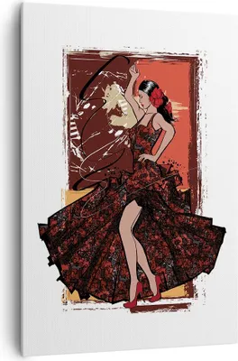 Produktbild von Bild auf Leinwand - Leinwandbild - Einteilig - Tanz Tänzer - 70x100cm - Wand Bild - Wanddeko - Wandbilder - Leinwanddruck - Kunstdruck - Wanddekoration - Leinwand bilder - Wandbild - PA70x100-4123