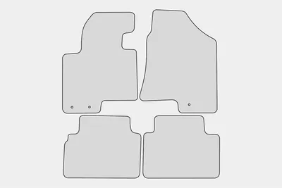 Produktbild von Ganzjahres Fußmatten passend für Hyundai ix35 ab Bj. 2010-2015, Naht:Silber