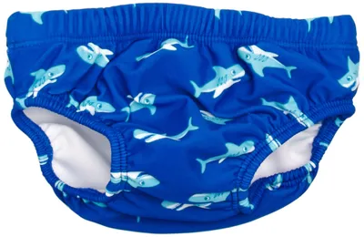 Imagen del producto de PLAYSHOES (460120-86) Pantalón para pañales con protección UV, diseño "Tiburón", talla: 86/92