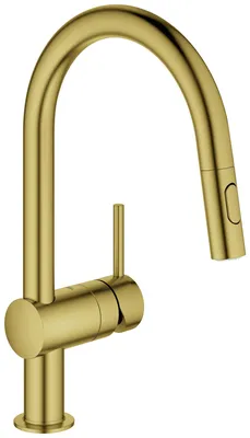 Immagine prodotto di GROHE Minta Mitigeur monocommandé pour évier, portée 223mm, bec en C, extractible, Easy Docking, pivotant, double douchette d'évier, 32321GN2, 32321GN2