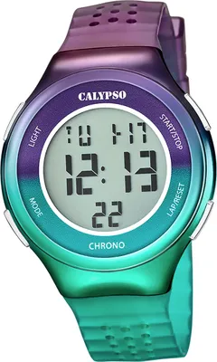 Calypso Kautschuk Damen Uhr Analog Sport Armbanduhr lila