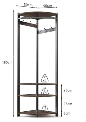 Imagen del producto de Perchero con banco para zapatos y 6 ganchos - Estante para ropa multifuncional - Espacio de almacenamiento con estante