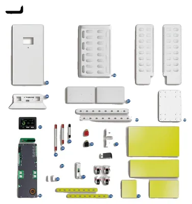 Image de Boîtier de stockage de batteries, tension nominale de 51,2 V, écran LCD, modèle JKESS-JKLR010D, référence JKESS-JKLR010D