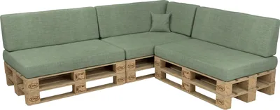 Produktbild von POKAR Palettenkissen Palettenauflagen mit abnehmbarem Bezug Palettensofa, Größe:8er Set, Farbe:Grün