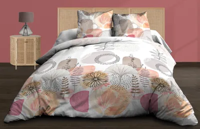 Produktbild von Bettbezugset 240 x 260 cm aus Baumwolle mit 2 Kissenbezügen