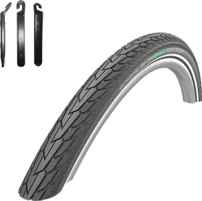 Produktbild von 1 x Schwalbe Road Cruiser Fahrradreifen K-Guard Decke Schwarz Reflex 37-622 (28 x 1,40) inkl. 3 Reifenheber