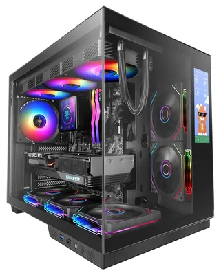 Produktbild von Mars Gaming MCMIRAGE, Midi Tower, PC, Schwarz, ATX, micro ATX, Mini-ITX, Gehärtetes Glas, Gaming