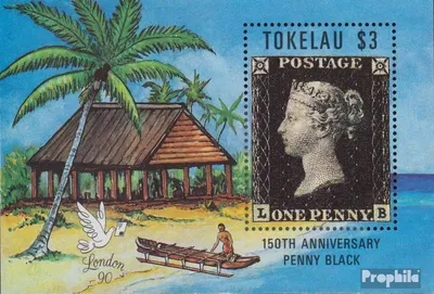 Produktbild von Briefmarken Tokelau 1991 Mi Block1 (kompl.Ausg.) Jahrgang 1991 komplett postfrisch Briefmarkenausstellung