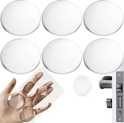 Produktbild von Ruhhy, Türstopper, Silikon, Transparent, 4 x 0.8 cm, selbstklebend, stoßdämpfend, schalldämpfend, unsichtbar, Schutz für Wände und Möbel, 6 Stück