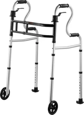 Obrázok produktu pre Výškovo nastaviteľný vychádzkový rám - Vychádzkový rám vychádzková palica 790-965 mm - Pre 204 kg - Ľahká hliníková konštrukcia