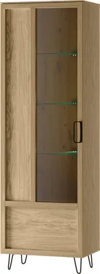 Immagine prodotto di Vetrina Limbo a sinistra 65x40x196cm rovere Artisan rovere massiccio 1 anta