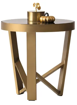 Produktbild von Gold-Grüner Beistelltisch Designer Marmorplatte Edler Ablagetisch