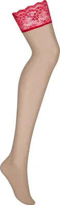 Produktbild von Obsessive Lovica, Socken, Erwachsener, Weiblich, Beige, Rot, Einfarbig, S/M