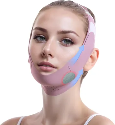 Produktbild von Graphene V-förmige Linienmaske, Kinnlifting-Maske V-förmige Maske, Lifting- und Straffungsgesichts-Atmungsaktives Korrekturband, Schlafverband zum Abnehmen des Gesichts