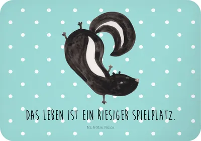 Produktbild von Mr. & Mrs. Panda Kühlschrankmagnet Stinktier Handstand - Türkis Pastell - Geschenk, Wildtier, küchenmagnet, whiteboardmagnet, holzmagnet, Raubtier, Pinnwandmagnet, Stinki
