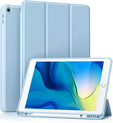 Obrázek produktu pro Ochranné pouzdro kompatibilní s iPad 10,2 palce (2021/2020), iPad 9./8. generace a iPad 7. generace (2019) s držákem na pero, měkkým zadním krytem z TPU a automatickou funkcí uspání/probuzení.