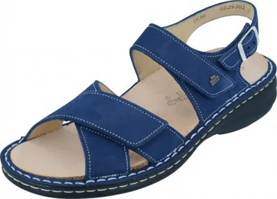 Produktbild von Finn Comfort Linosa - Damenschuhe Sandale bequem / lose Einlage, Blau, leder (nubuk)