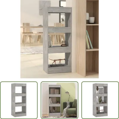Produktbild von The Living Store Bücherregal/Raumteiler Betongrau 40x30x103 cm Holzwerkstoff
