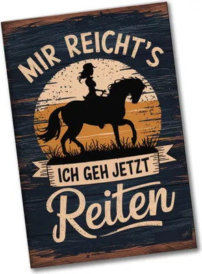 Produktbild von Frau auf Pferd - Ich geh jetzt reiten Souvenir Souvenir Magnet