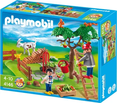 Produktbild von PLAYMOBIL, 4146 Kompakt-Set Apfelernte mit 2 Figuren und 8 Tieren, Bunt