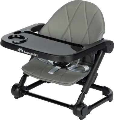 Produktbild von Bebeconfort Moly, Sitzerhöhung Stuhl Kind, 6 Mon–3 Jahre, 9–15 kg, leichter tragbarer Hochstuhl, kompakt zusammenklappbar, Tinted Grey