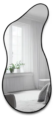 Zdjęcie produktu dla Alfaram Lustro nieregularne ANGELIT II w czarnej ramie MDF 71x160