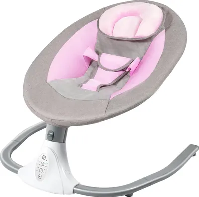 Obrázek produktu pro Kolébka pro miminka – Elektrická houpací kolébka – USB port pro nabíjení – Pro děti od 0 do 12 měsíců – Do 20 kg – Kovový rám – Růžová