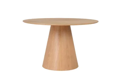 Produktbild von byLIVING Esstisch ROND / runde Tischplatte / Echtholz-Furnier Eiche natur lackiert / für bis zu 5 Personen / D 120, H 75 cm