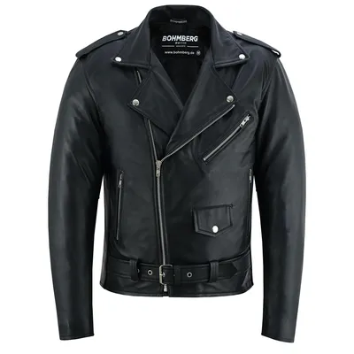 Produktbild von Bohmberg Herren Lederjacke BRANDIDO Bikerjacke Übergangsjacke aus weichem Ziegennappa-Leder Gr. XL